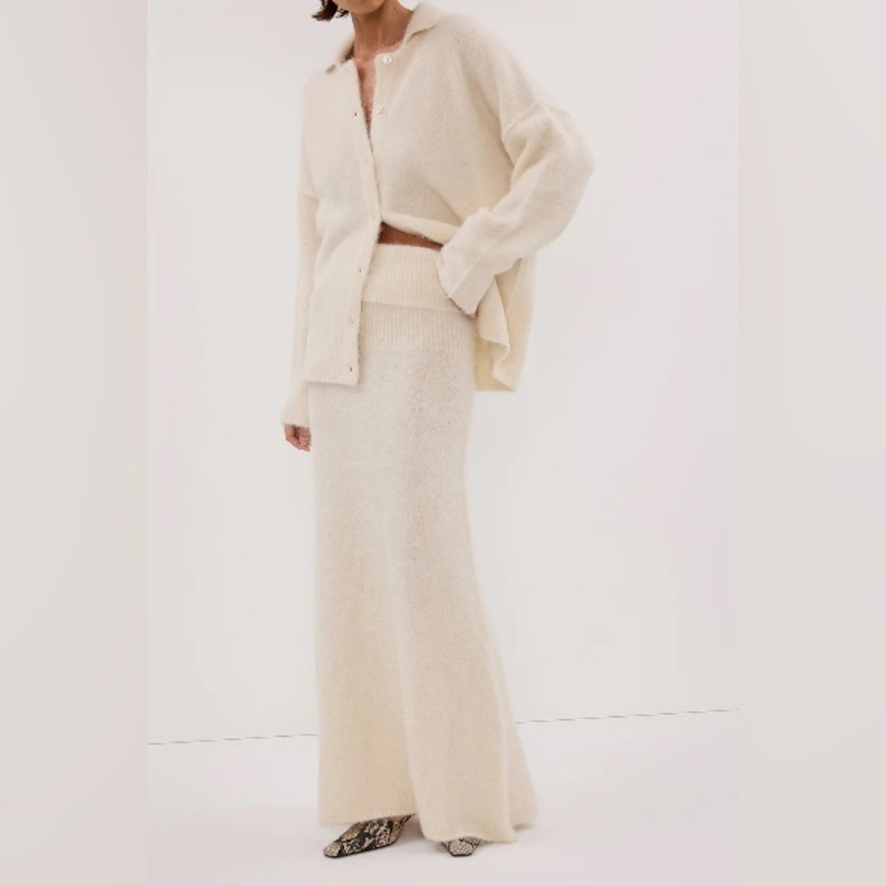 NWT dissh ivory Salma angora skirt - size s - Picture 2 of 9